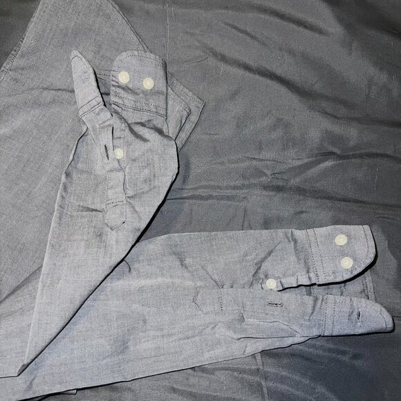 Chaps Boys Stretch Button-Up Shirt Gray Long Sleeve Small – Classic Dressy - Picture 6 of 6